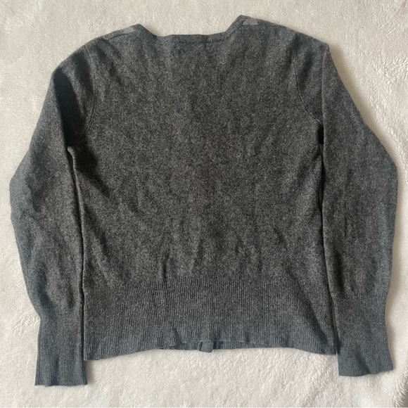 Apt. 9 100% Cashmere M Black Purple Argyle Knit Cardigan Sweater Dark Academia - Picture 3 of 7